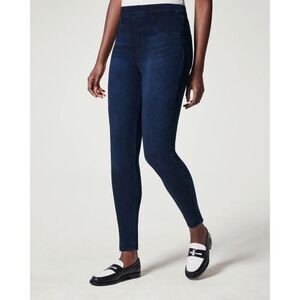 NWT SPANX Jean-Ish Ankle Leggings In Blue Size Medium